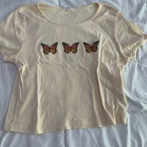 Urban outfitters butterfly crop